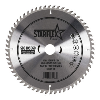 Disco Serra Circular Vídea 7.1/4 (185mm) MDF 60 Dentes SBS185D60 Starflex