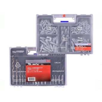 Kit Brocas Bits e Buchas Metal Madeira Concreto 300 Pçs 725779 MTX