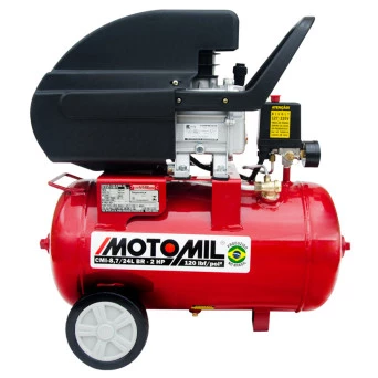 Motocompressor De Ar 2hp Bivolt 120psi Cmi 8,7/24 Motomil