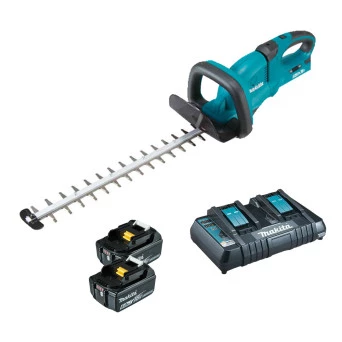 Aparador De Cerca Viva Bateria 36V (18V+18V) 2 Bat e Carregador Duplo DUH551ZP Makita