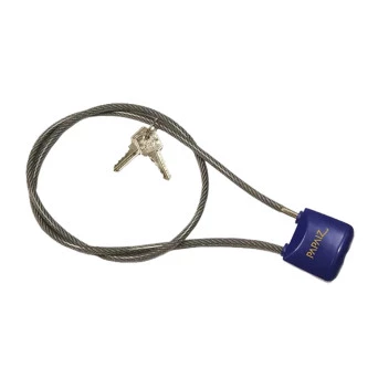 Cadeado Com Cabo de Aço 30/800 Azul Urban Papaiz