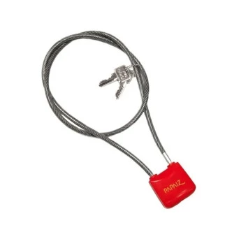 Cadeado Com Cabo de Aço 30/800 Vermelho Urban Papaiz