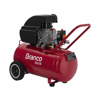 Compressor de Ar 2,2CV Monof 8 Pés 50 litros 115PSI BCA-50 Branco