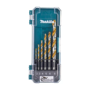 Kit de Brocas HSS Revestida Titânio 6 Peças D77241 Makita