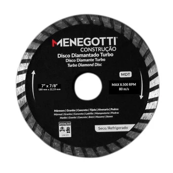 Disco Diamantado Turbo 7 Pol (180mm) MDT Menegotti