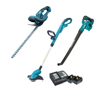 Kit Aparador Grama DUR181Z + Cerca Viva DUH523Z+ Soprador Folhas DUB186Z 2 Bat 18V 6AH Makita