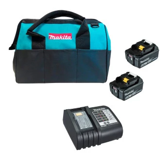 Kit Carregador Bivolt + 2 Baterias 18V 6AH + Bolsa DC18SD+BL1860B Makita