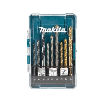 Kit de Brocas 9pcs Para Metal, Madeira e Concreto - 5,6 e 8mm - D71962 Makita