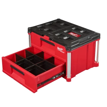 Maleta Caixa Modular 2 Gavetas 56,4x41,4x36,3cm Packout 48228442 Milwaukee