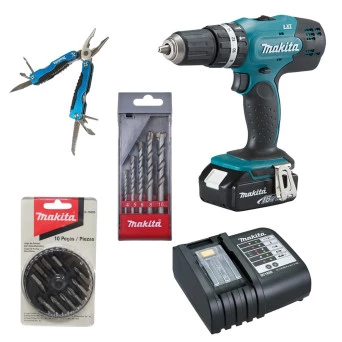 Parafusadeira Furadeira de Impacto 1,5Ah 18V Bivolt DHP453X10P Makita