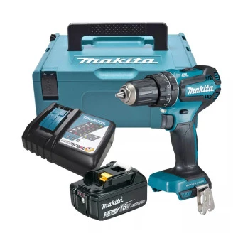 Parafusadeira Furadeira de Impacto 3Ah 18V Bivolt Maleta DHP485RF1J Makita