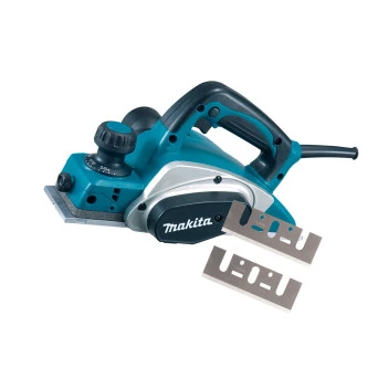 Plaina Elétrica Profissional 82mm 620W + Jogo Facas Extra KP0800P Makita