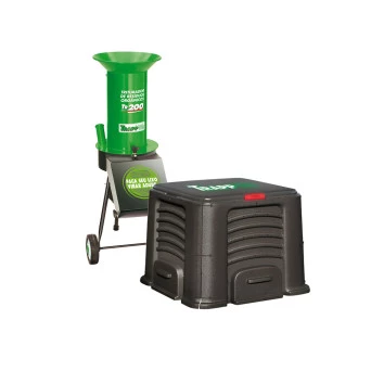 Triturador de resíduos TR200 + Caixa de Compostagem 435 L Trapp