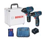 Kit Parafusadeira Furadeira 2 Baterias Lítio 12V 2AH GSR120 GDR120 Bosch