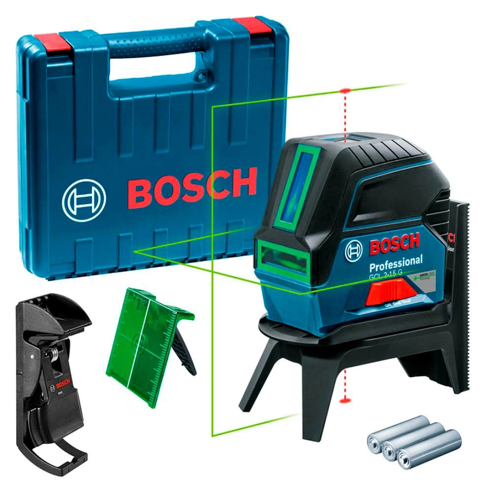 BOSCH　グリーンレーザー Nível Laser Verde Com Acessórios e Maleta 15m GCL215G Bosch