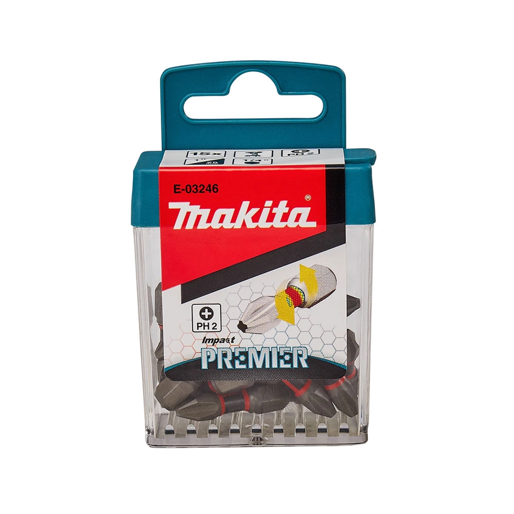 Kit Bit de Torção Impact 25mm PH2 15 Peças E03246 Makita