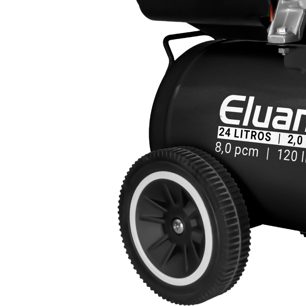 Compressor de Ar 2,0HP Monof 8 Pés 24 litros 120PSI CLE85/25 Eluan