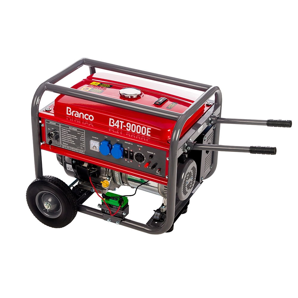 Gerador de Energia Á Gasolina Partida Elétrica 16,5HP 9Kva B4T9000E Branco