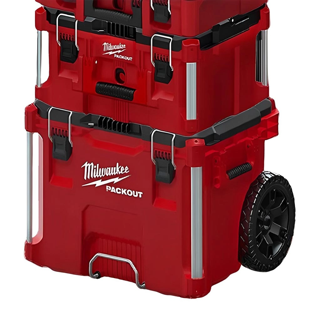 Kit Maletas e Caixas Com Carrinho Packout 2 Milwaukee