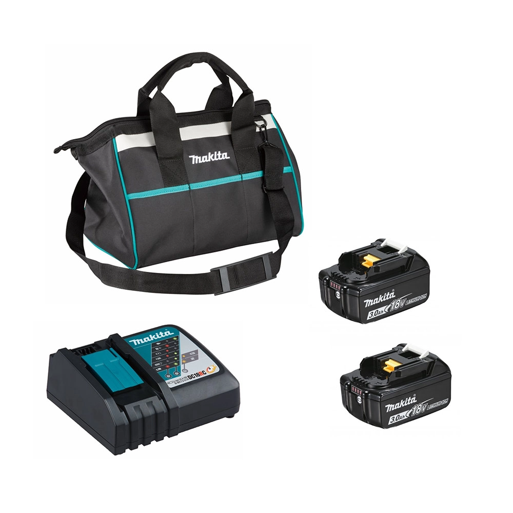 Parafusadeira e Furadeira de Impacto 2 Bat Lítio Bivolt 18V 3Ah DLX2416X1 Makita