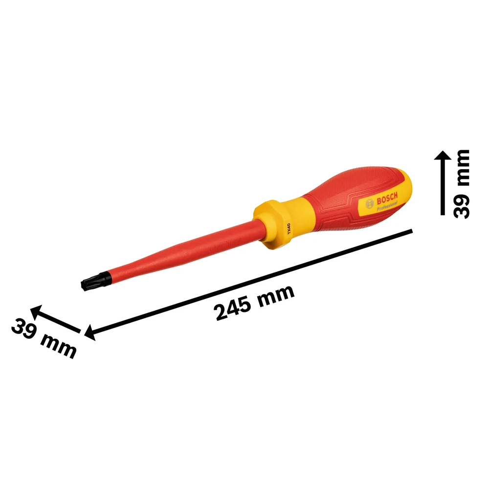 Chave de Fenda Torx 40 x 125mm VDE TX 1600A02ND0000 Bosch Chave de Fenda Torx 40 x 125mm VDE TX 1600A02ND0000 Bosch