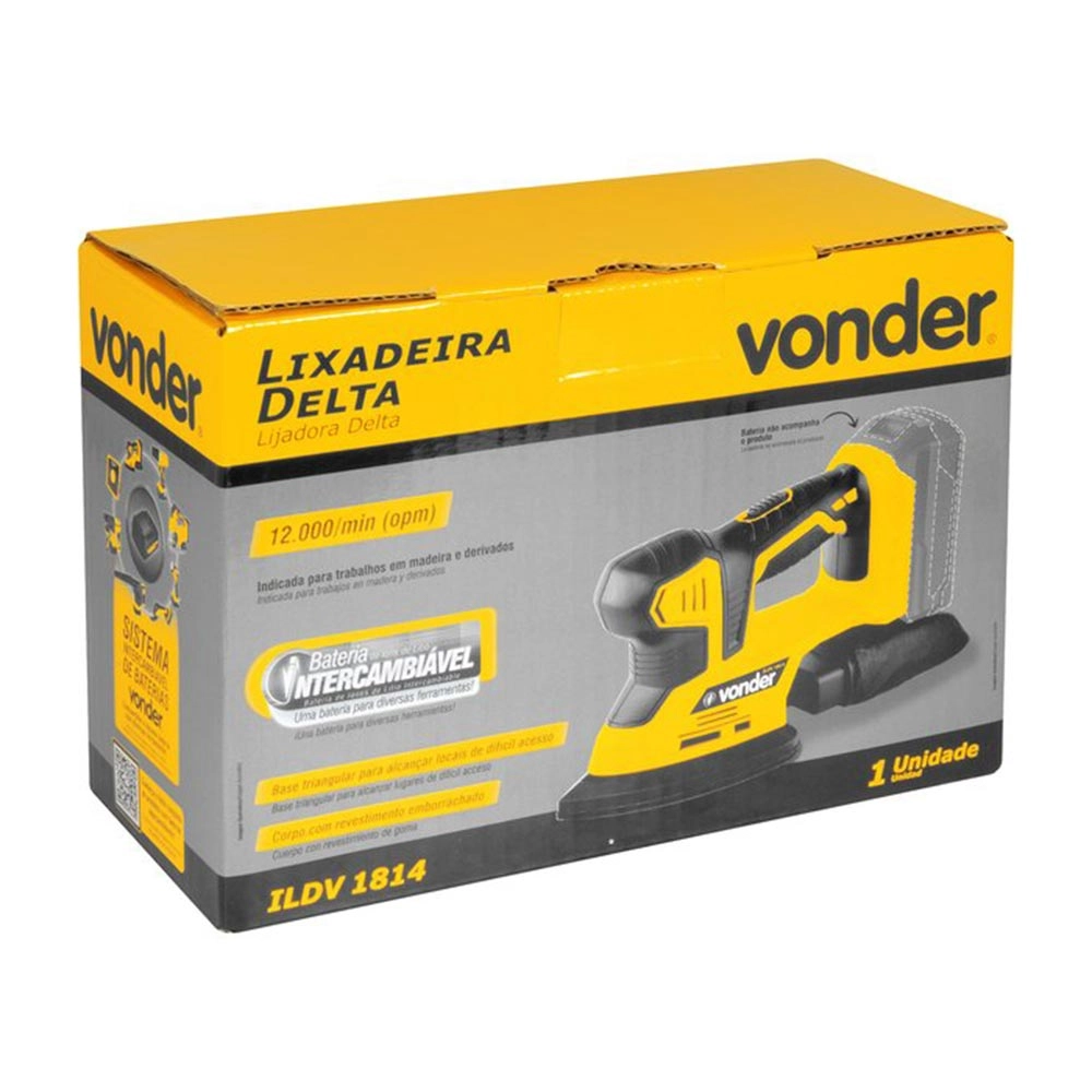 Lixadeira Orbital Delta Sem Bateria 18V ILDV1814 Vonder