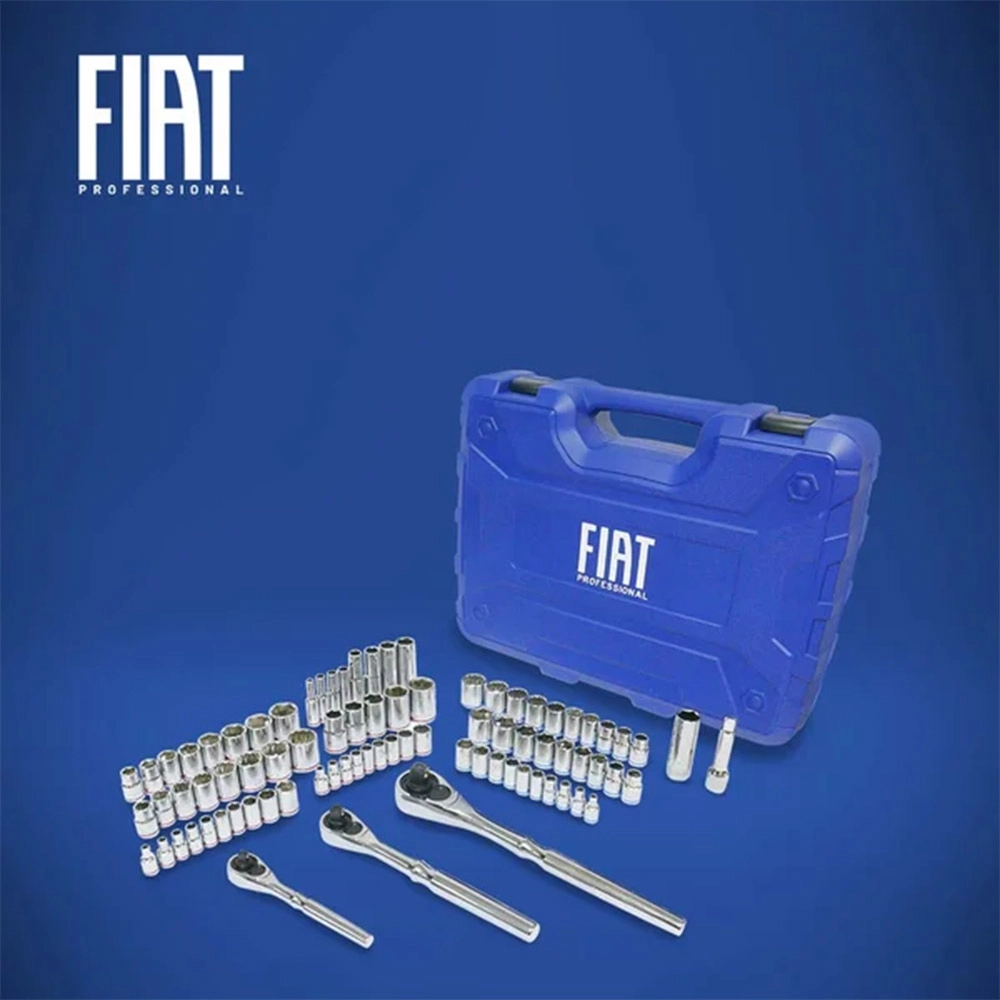 Caixa Kit Ferramentas Cromo Vanadio 82 Peças Curia 82 Fiat