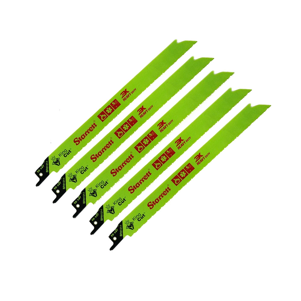 Kit 5 Lâminas Serra Sabre Resgate e Demolição 23cm King Cut BR91014 Starrett