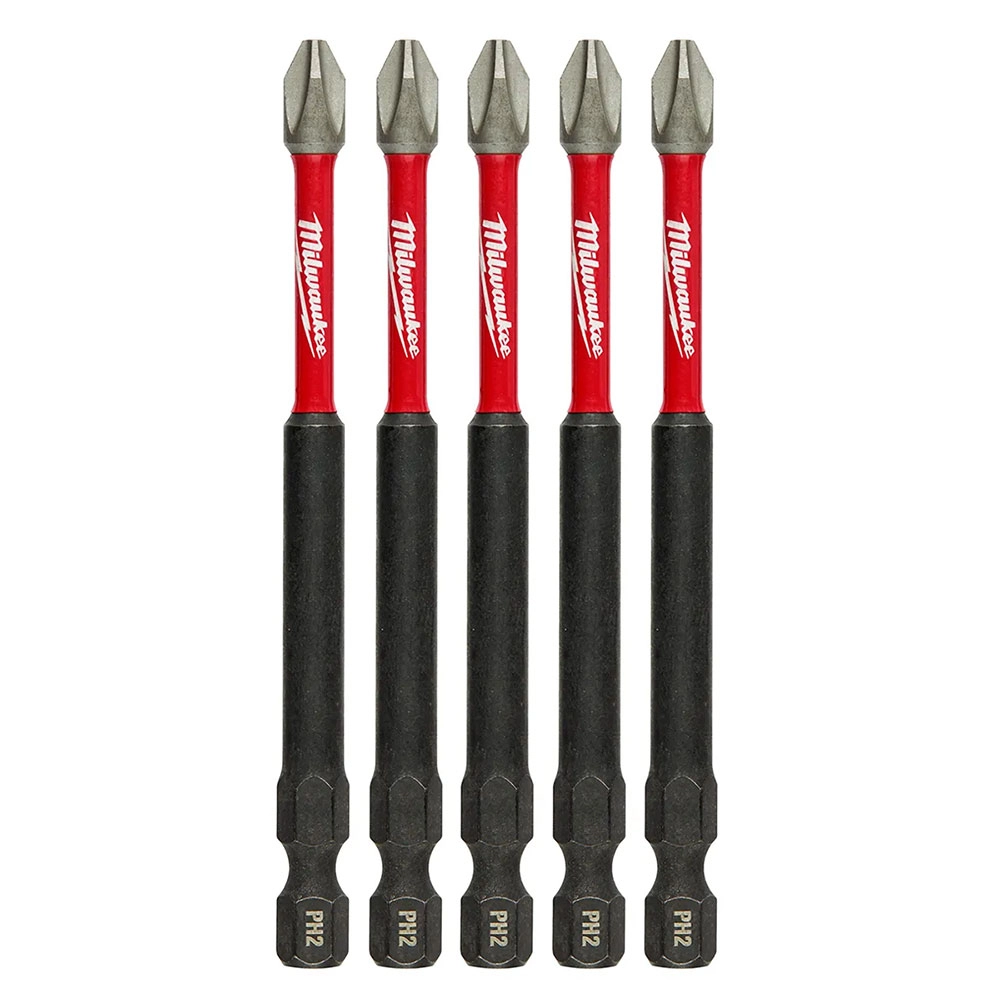 Kit Bits Philips Impact PH2 89mm 5 Peças 48324564 Milwaukee