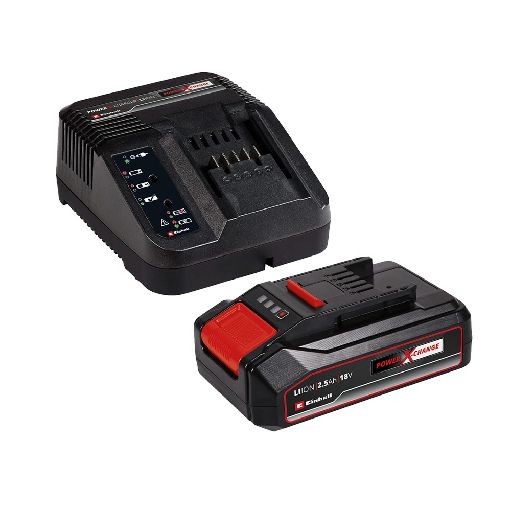 Kit Carregador Rápido PXC + Bateria 2,5Ah Power Change Bivolt 18V Einhell Kit Carregador Rápido PXC + Bateria 2,5Ah Power Change Bivolt 18V Einhell