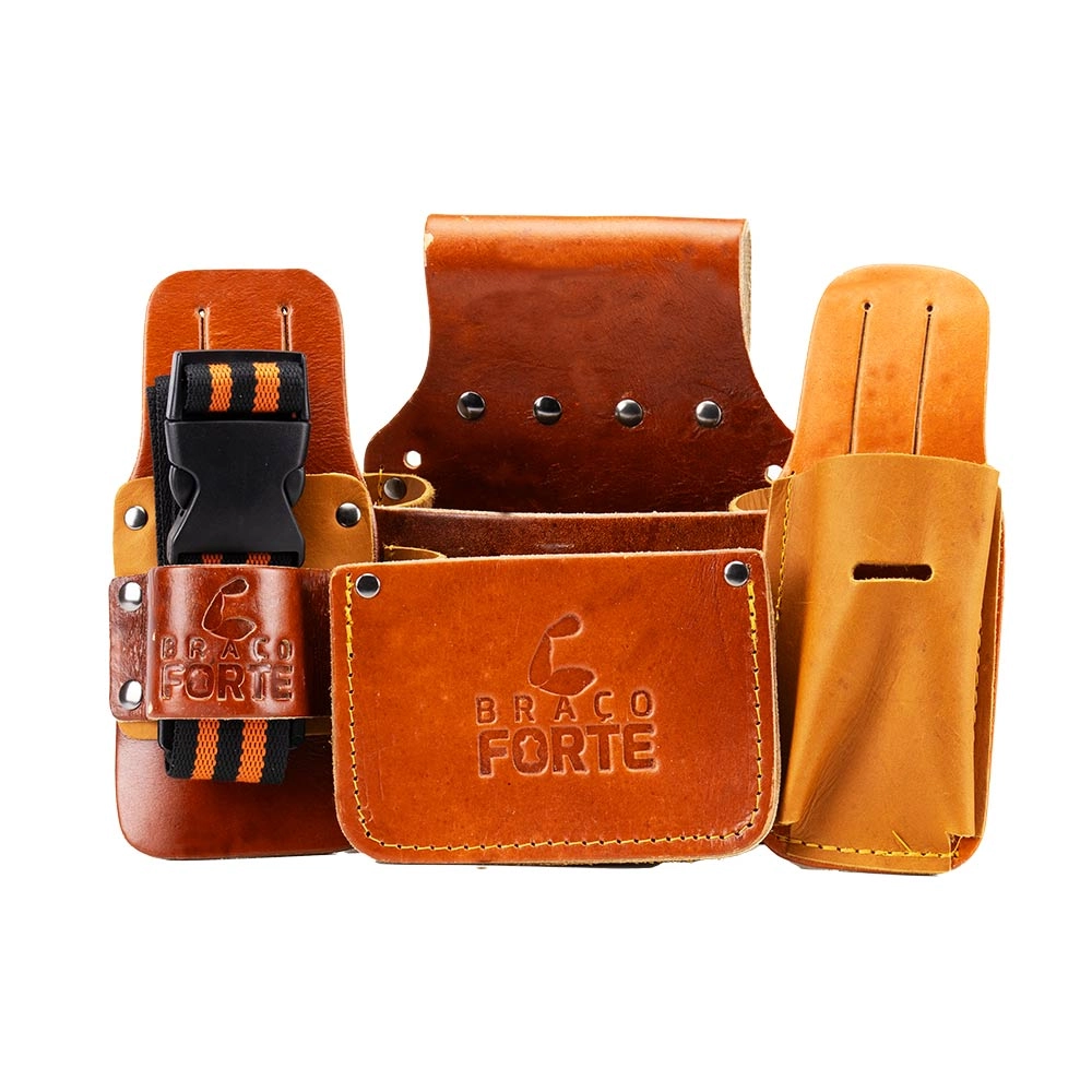 Cinto Carpinteiro Bolsa Dupla C009 Braço Forte