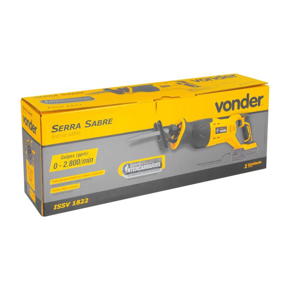 Serra Sabre Com Bateria e Carregador 18V 4Ah ISSV1822 Vonder