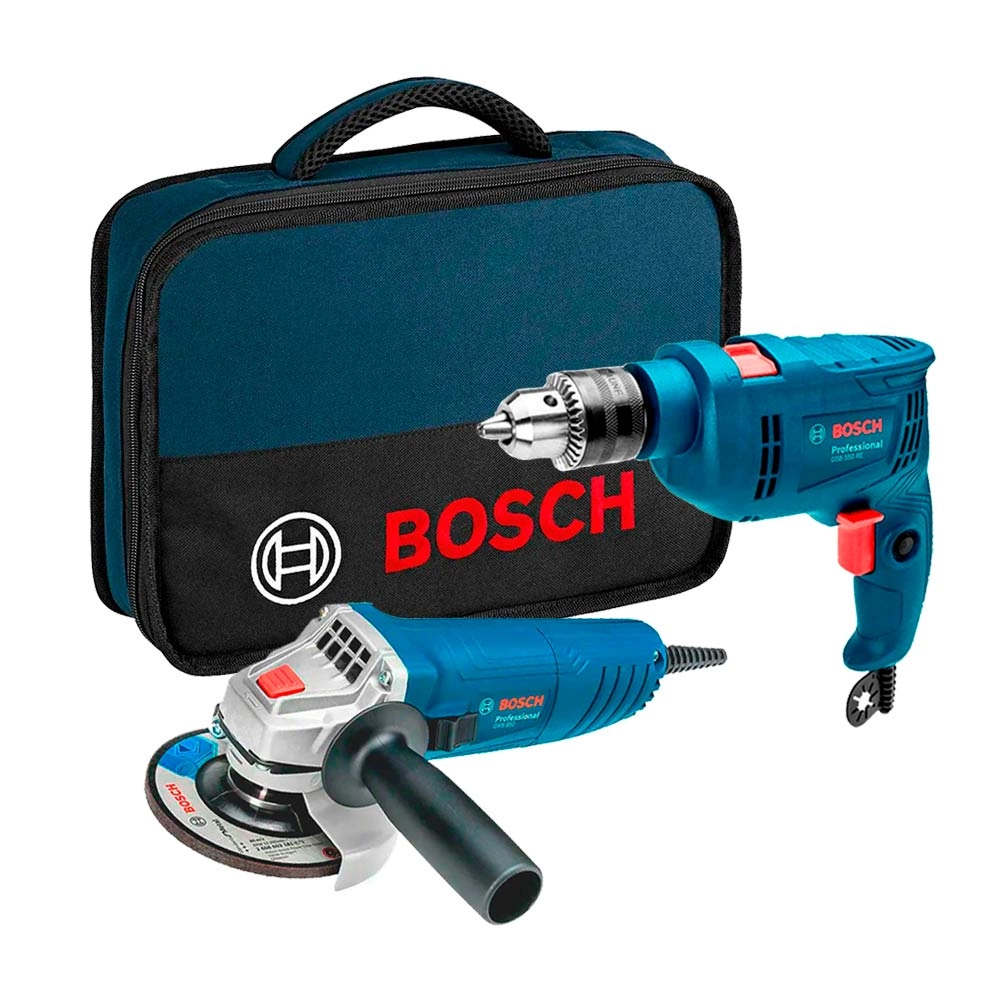 Combo Furadeira de Impacto GSB550 + Esmerilhadeira Com Bolsa GWS850 Bosch Combo Furadeira de Impacto GSB550 + Esmerilhadeira Com Bolsa GWS850 Bosch