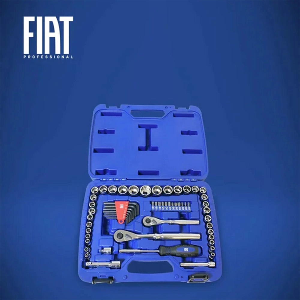 Caixa Kit Ferramentas Cromo Vanadio 58 Peças Curia 58 Fiat