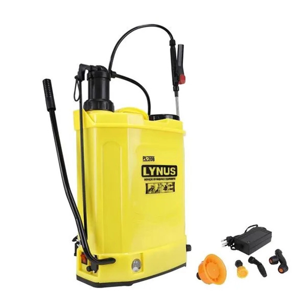 Bomba Veneno Pulverizador Elétrico Costal Bateria 18L PL20B Lynus Bomba Veneno Pulverizador Elétrico Costal Bateria 18L PL20B Lynus