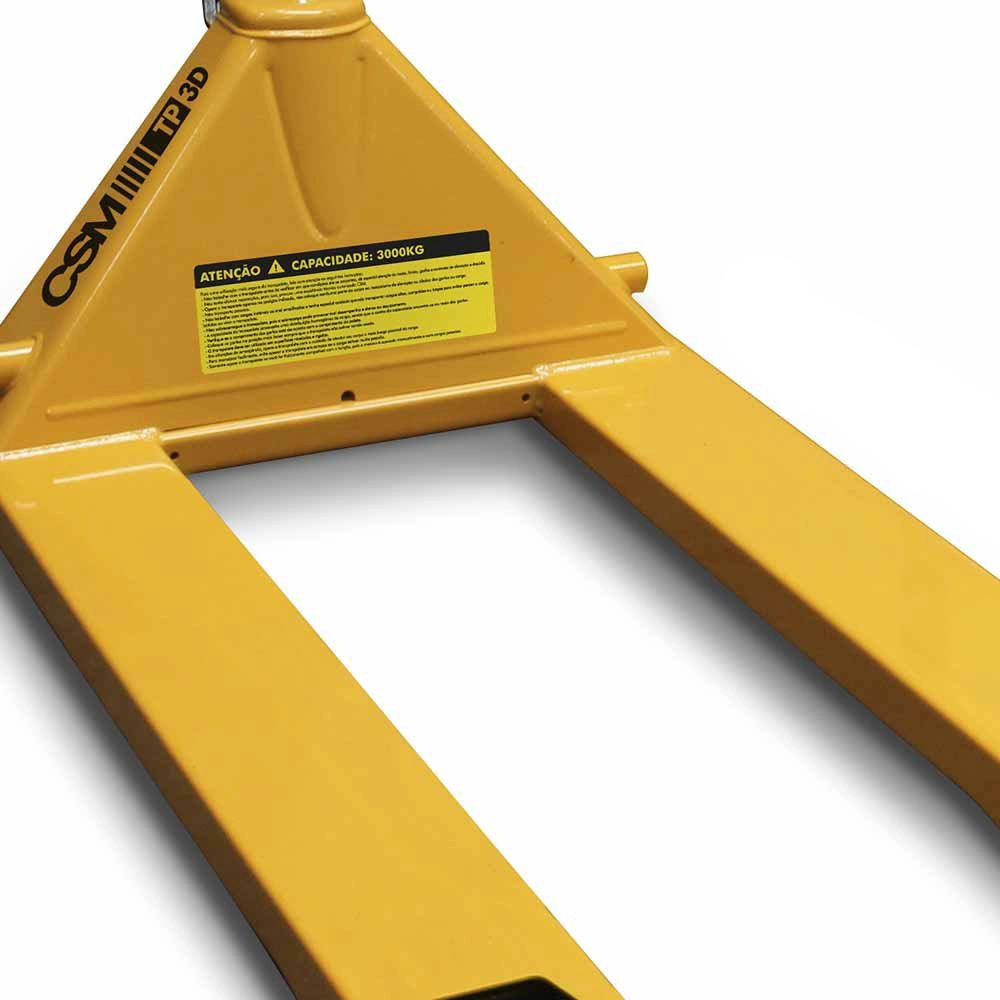 Carro Hidráulico Porta Palete 3,0 Ton 1220X685Mm Roda Dupla TP3D CSM