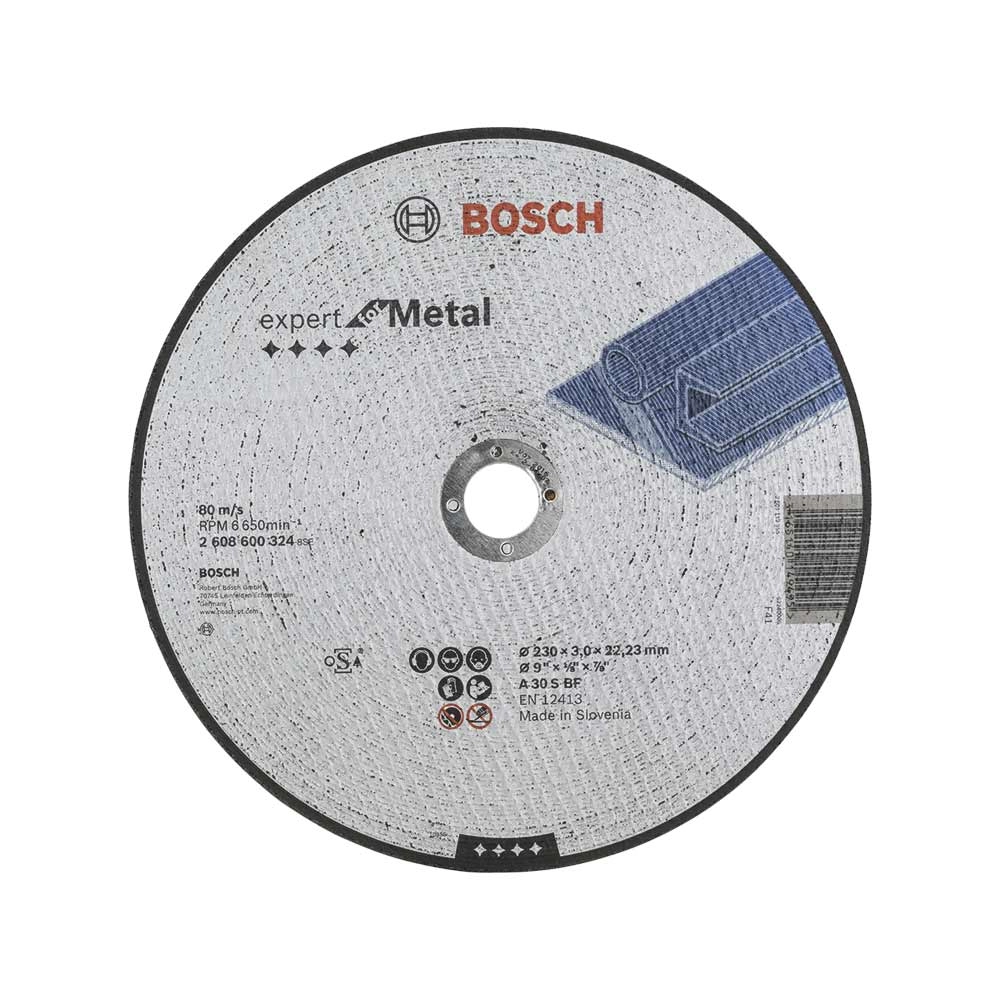 Disco de corte A 30 S BF para metal e inox 230x3mm Bosch Disco de corte A 30 S BF para metal e inox 230x3mm Bosch