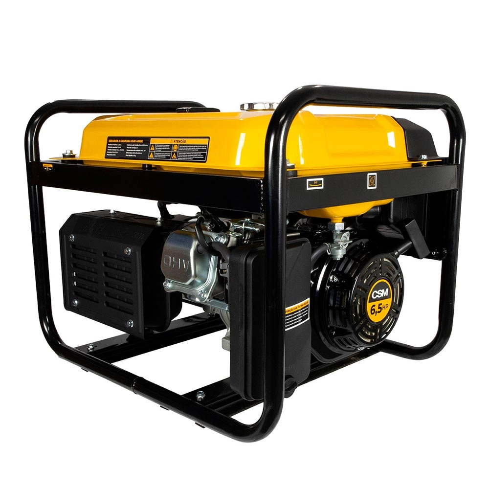 Gerador Gasolina 4T Partida Elétrica Bivolt 6,5HP Máx 4Kva GMR4000E CSM