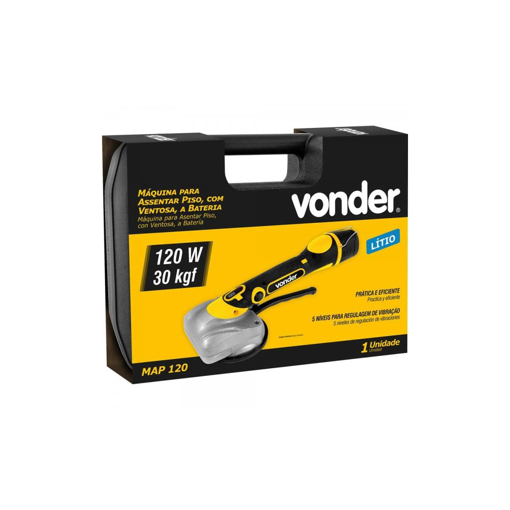 Maquina de Assentar Piso a Bateria com Ventosa MAP120 Vonder