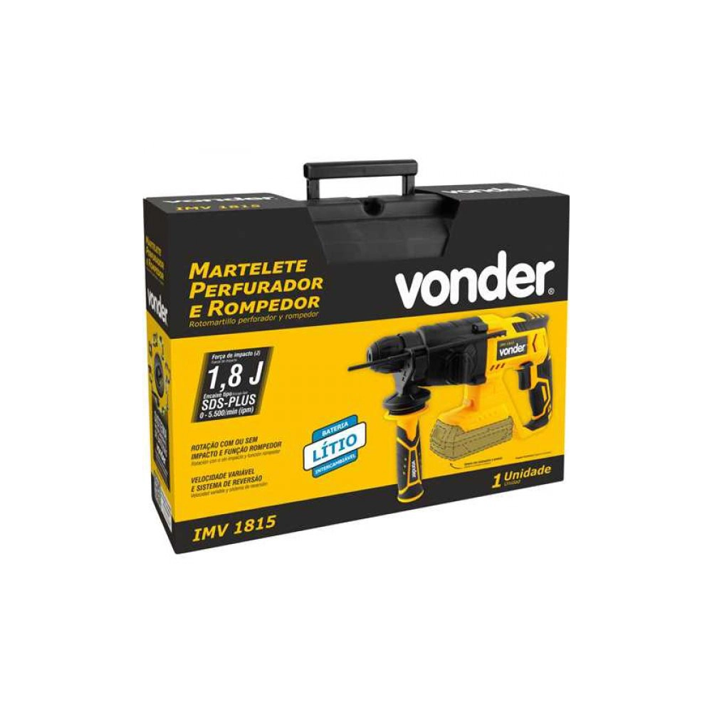 Martelete Rompedor Sds Plus Com Bateria 18V 4Ah IMV1815 Vonder
