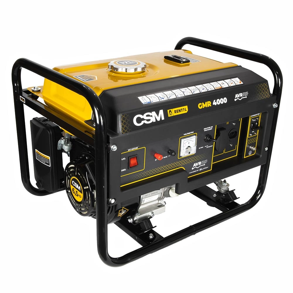 Gerador Gasolina 4T Partida Manual Bivolt 6,5HP Máx 4Kva GMR4000 CSM Gerador Gasolina 4T Partida Manual Bivolt 6,5HP Máx 4Kva GMR4000 CSM