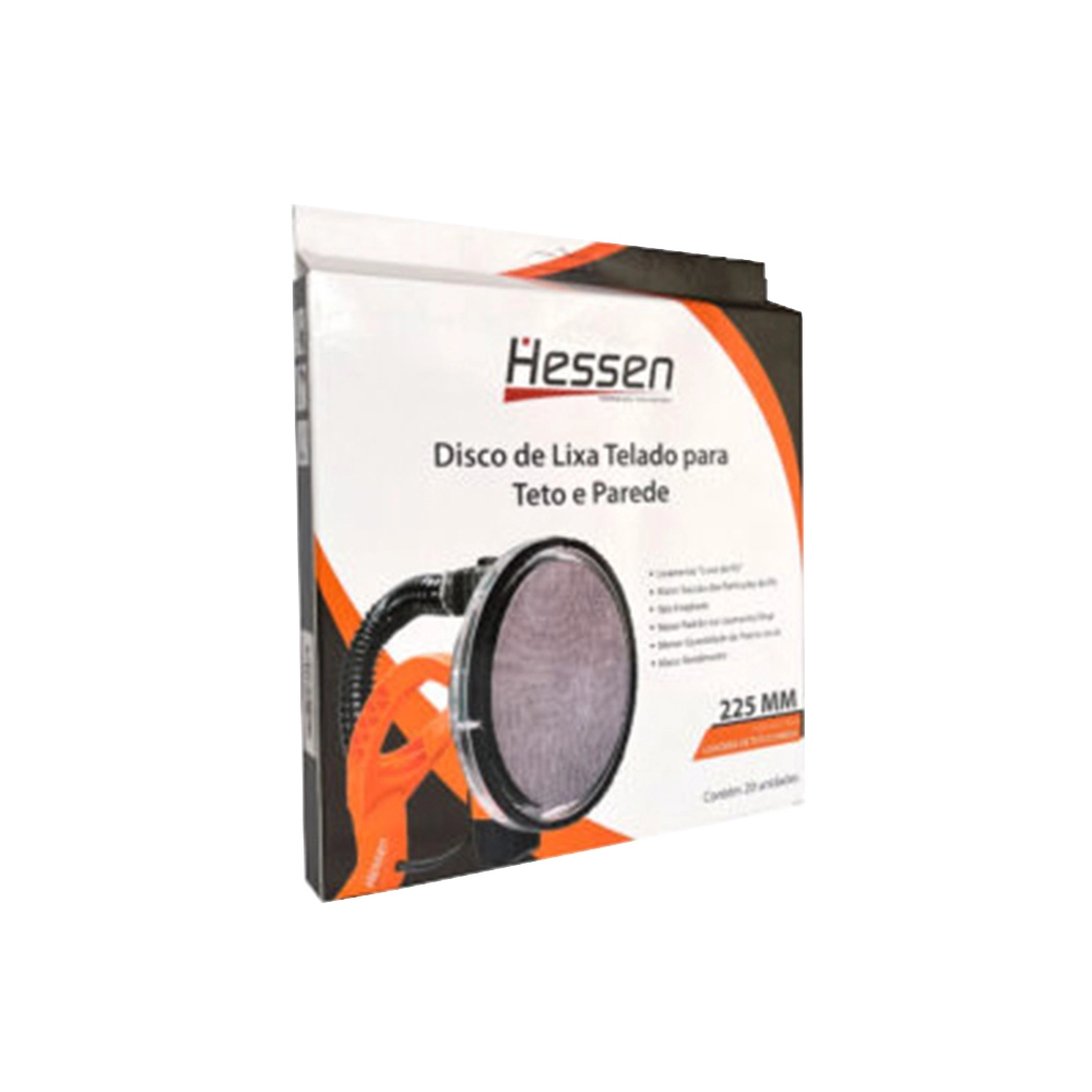 Kit 10 Discos Lixa Telada 225mm Para Lixadeira Girafa G120 Hessen