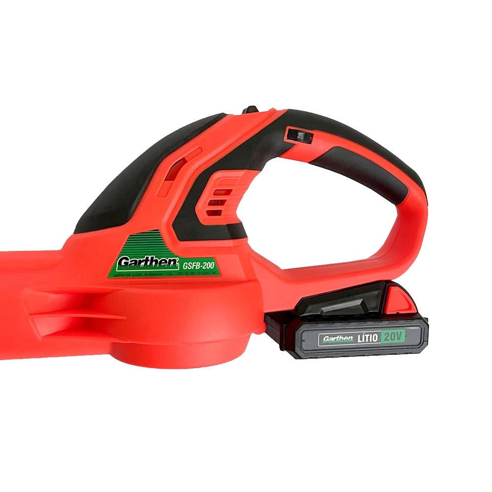 Soprador Folhas Com Bateria 20V 2Ah GSFB200 Garthen