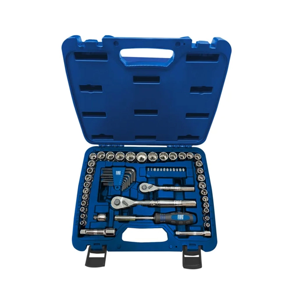 Caixa Kit Ferramentas Cromo Vanadio 58 Peças Curia 58 Fiat Caixa Kit Ferramentas Cromo Vanadio 58 Peças Curia 58 Fiat