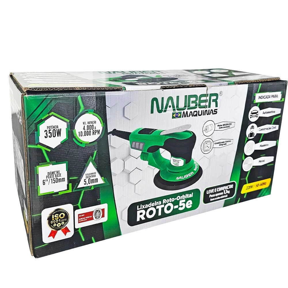 Lixadeira  Roto Orbital 6" Brushless 350W ROTO5E Nauber 220V