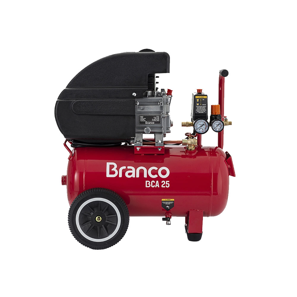 Compressor de Ar 1,9HP Monof 8 Pés 25 litros 115PSI BCA-25 Branco