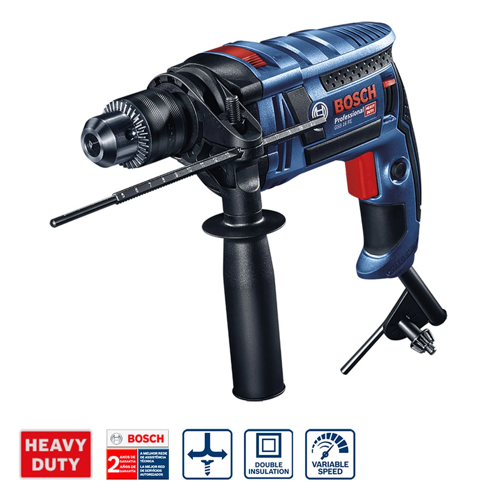 Furadeira De Impacto 1/2" (13mm) 750W Veloc Variável GSB16RE Bosch 