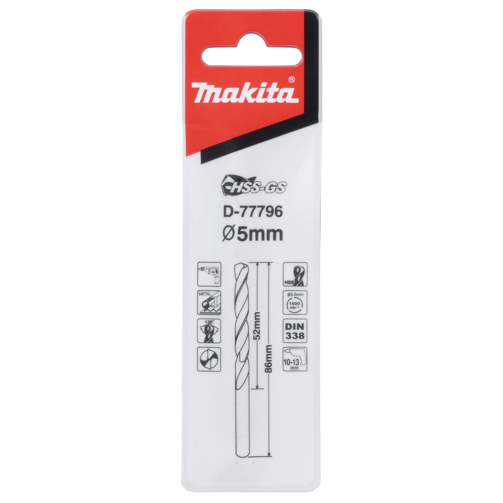 Broca Aço Rápido 5X86mm D77796 Makita