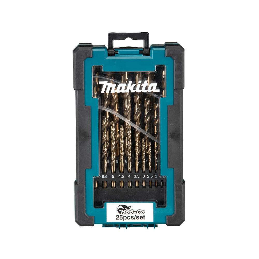 kit Brocas Aço Rápido 5% Cobalto 25pcs 1 a 13mm D67577 Makita
