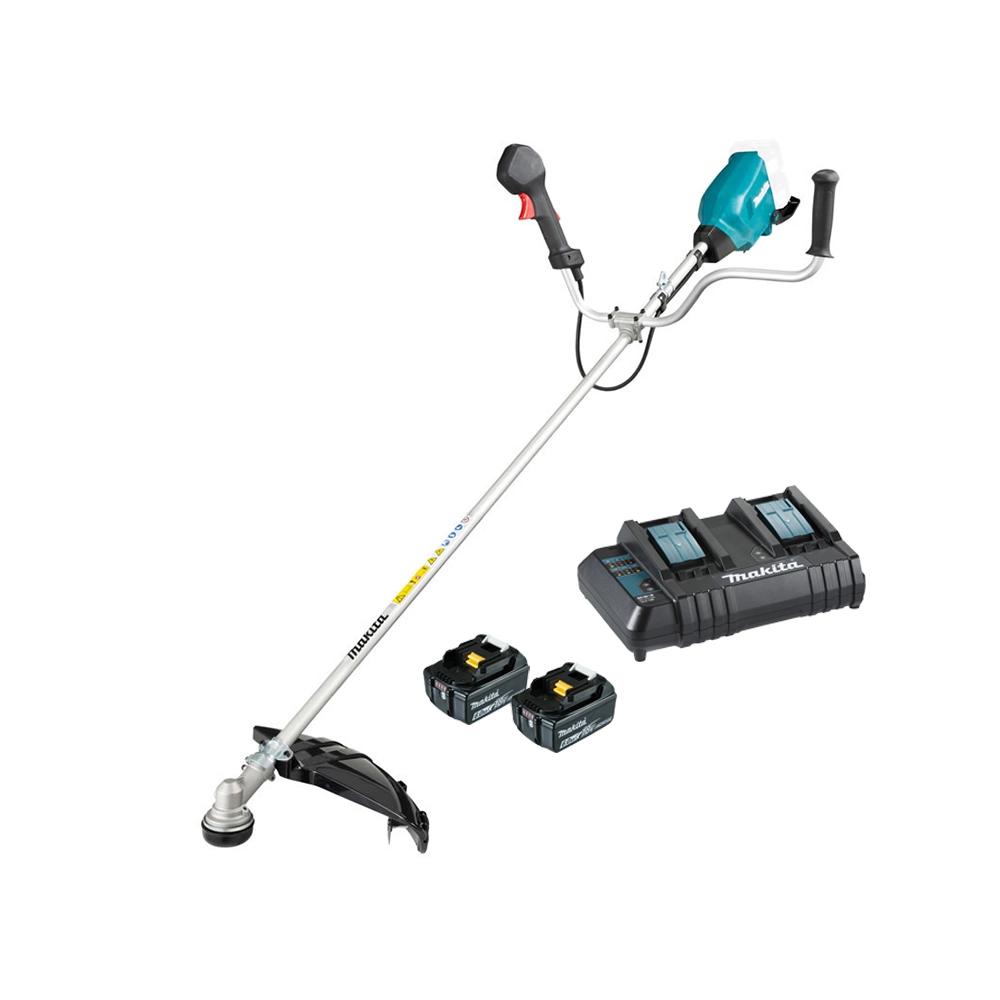Roçadeira Bateria Com 2 Baterias 18V 6Ah e Carregador Duplo DUR369AZP Makita 
